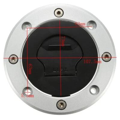 1PC Universal Aluminum Motorcycle Scooter Gas Fuel Tank Cap Cover Valve Breather - Image 1 of 4