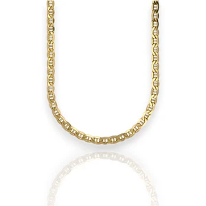 Mariner Link Chain Necklace - 10K Yellow Gold - Solid - Picture 1 of 9