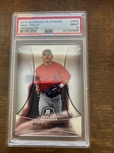 2010 Bowman Platinum Mike Trout Prospects Rookie RC #PP5 PSA 9 Mint Angels - Picture 1 of 2