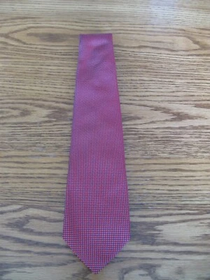 Corbata Battistoni NUEVA CON ETIQUETAS Barney's New York Barneys roja hecha a mano en Italia 100% seda Foto 1 de 4