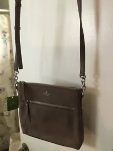 KATE SPADE Leather Shellie Larchmont Ave Taupe Shoulder Handbag NWT $200+ Fr Gt - Picture 1 of 6
