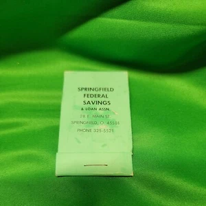 VTG SPRINGFIELD FEDERAL SAVING &LOAN ADVERTISING SEWING MATCHBOOK  - Picture 1 of 6