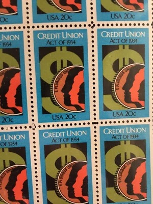 Scott # 2075, 20 cent Credit Union Act 50th Anniv. - Image 1 of 2