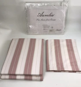 Aurelia feine Bettwäsche von S.D.H Italien Baumwolle KING Bettbezug mit 1 Kissenbezug gestreift neu - Bild 1 von 11