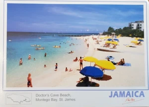 Montego Bay St James Jamaica Doctor's Cave Beach 1990s Vintage Postcard - Picture 1 of 2