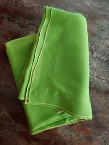 Vera Poly Rayon Hemstitch Granny Apple Green Tablecloth 56x82" - Picture 1 of 6