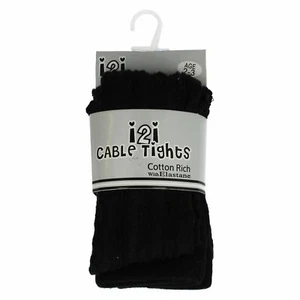 Girls Cable Knit Tights - Picture 1 of 3