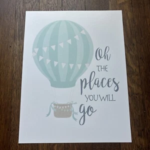 Oh I luoghi in cui andrai mongolfiera stampa artistica 8,5x11 - Foto 1 di 1