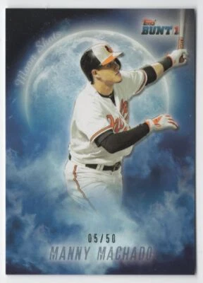2016 Topps Bunt Moon Shots Manny Machado 05/50 Baltimore Orioles #MS-6 - Image 1 of 2
