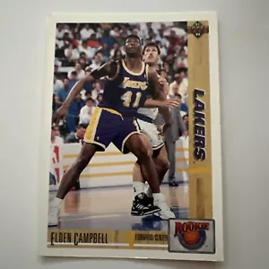 Carta Basket Upper Deck 1991-92 #R15 Elden Campbell Los Angeles Lakers Rookie - Foto 1 di 4