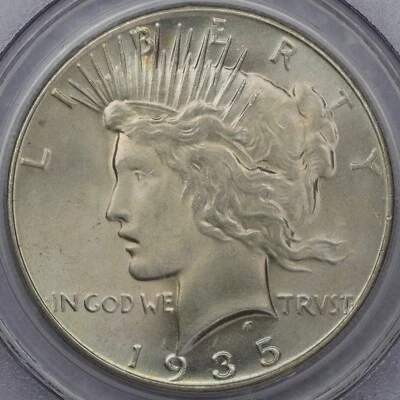 1935 Peace Dollar - PCGS MS 63 - Image 1 of 4