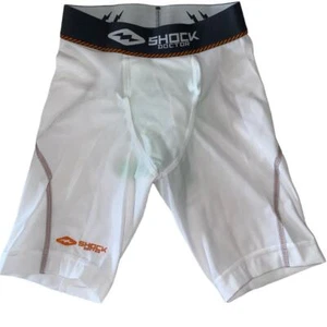 New Shock Doctor 221 Compression Shorts Size Boys Small White - Picture 1 of 6