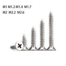 M1-M2.6 Phillips Pozi Countersunk Self Tapping Screws A2 Stainless Steel Tappers
