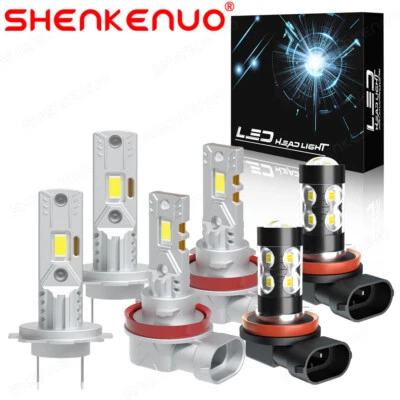 6X H7+H11+H11 Combo LED Headlight Bulbs Hi-Low Fog Kit For Lincoln MKZ 2007-2012 Foto 1 de 4