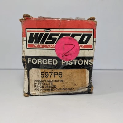 Pistón Wiseco 597P6 Kawasaki KDX200 86-96 67,50 mm 0,060" Overbore + Anillos Foto 1 de 4
