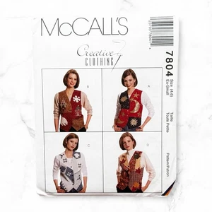 McCall’s 7804 Ropa Creativa Misses’ Chaleco Forrado Apliques Talla 4-6 Sin Cortar - Imagen 1 de 4