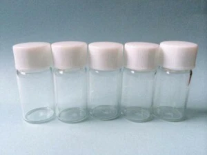 20pc 3ml empty new visiale nice look Glass Bottles with Plastic Lid - Picture 1 of 3