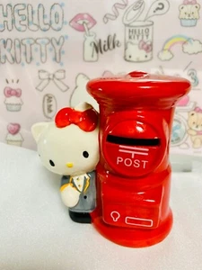 Hello Kitty Piggy Bank Japan Post Office Postbox Retro 1976 Pottery - Picture 1 of 9