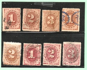 jis36 US STAMP SC# J1/J4 1-3c 1879 USED 8 1412 - Picture 1 of 1