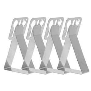 4 Pezzi Clip per Tovaglia Clip da Campeggio in Acciaio Inox Morsetto Triangolare - Foto 1 di 12