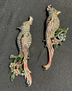Vintage Paar Coro Duette Kakadu Clips - Bild 1 von 5