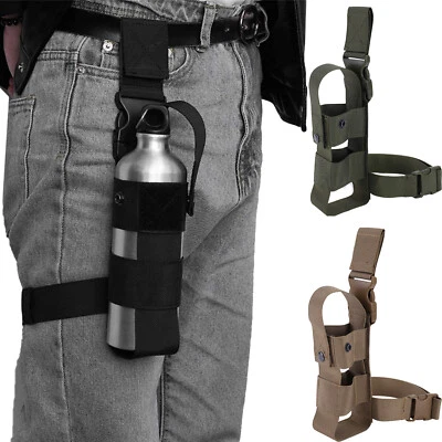 Funda táctica para botella de agua con pierna caída soporte para spray de pimienta ajustable caza Foto 1 de 4