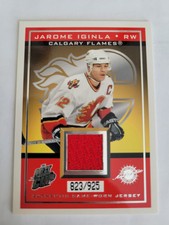 2003-04 Pacific Quest for the Cup Game Worn JERSEYS Jarome Iginla HOF Flames #03