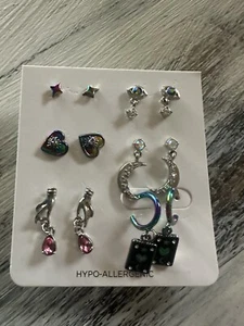 Celestial Witch Earrings set of 6 pairs of stud and dangle earrings new - Picture 1 of 6
