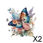Elegant Floral Butterfly Wall Stickers Home Decor Tv Backdrop Art