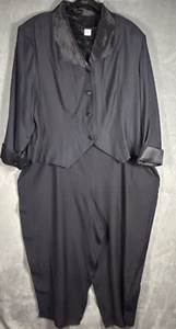 Mono y chaqueta vintage Fredericks of Hollywood ribete satinado para mujer talla 24 - Imagen 1 de 12
