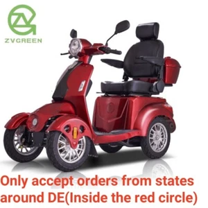 800W Heavy Duty 4-Wheels Mobility Scooter 60V 20AH 31 Miles for Adult Senior - Picture 1 of 14