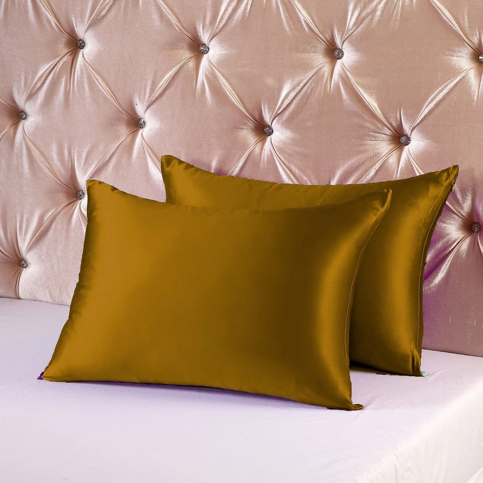 Funda de almohada color satinado suave cómoda S23 Foto 1 de 4