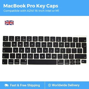 Apple MacBook Pro Keycaps Full Set for A2141 Intel / M1 16" 2019 202 Key Caps UK - Picture 1 of 3