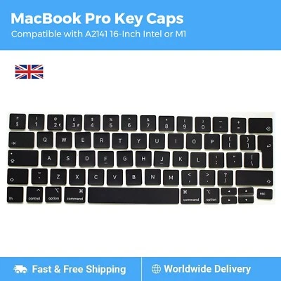 Apple MacBook Pro Keycaps Full Set for A2141 Intel / M1 16" 2019 202 Key Caps UK - Image 1 of 3