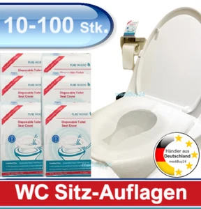 Einweg WC Sitz Auflage Toilettensitz Cover hygienisch wasserlöslich Reise 10-100 - Bild 1 von 11
