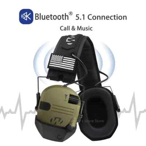 Electronic Headphone Bluetooth Shooting Earmuffs Hearing Protection Headphones - Picture 1 of 25