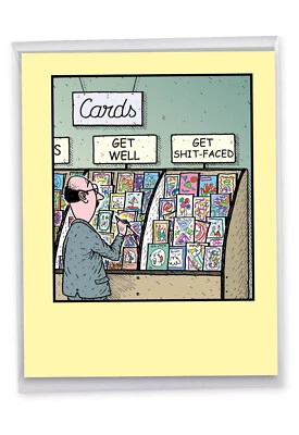 1 большая поздравительная открытка с забавой выздоровлением — открытки Jumbo Get Well J9745 - Изображение 1 из 4