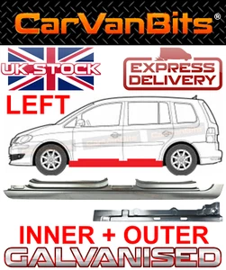 PARA VOLKSWAGEN VW TOURAN 1T 2003-2010 PANEL REPARACIÓN UMBRAL COMPLETO INTERIOR EXTERIOR IZQUIERDO - Imagen 1 de 13