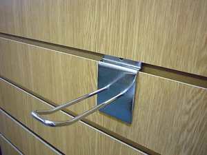 Gancio Euro Cromato 6" (150mm) per Slatwall Confezione da 10 - Foto 1 di 2
