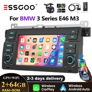 DAB+ 2+64GB Android 13 For BMW 3er E46 320i M3 Rover 75 Apple Carplay Stereo GPS - Picture 1 of 14