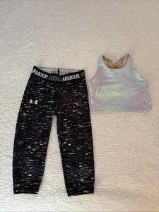 Activewear Old Navy Tank and Under Armour Pant Set Sz Med/7/8 - Picture 1 of 8