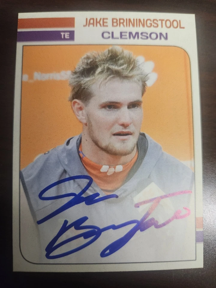 Tarjeta Hecha a Medida Jake Briningstool Auto Clemson, KC Cheifs (Firma Completa) Foto 1 de 1