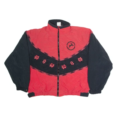 WHITE STAG Mens Track Jacket Red Nylon Colourblock XL - Image 1 of 4