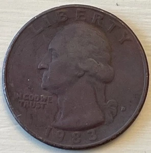Washington Quarter 1983 D MINT ERROR Missing Clad Layer - Picture 1 of 5