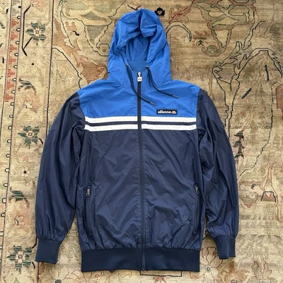 90s Ellesse Windbreaker Jacket Men’s XS UK Blue Hoodie Jacket - Image 1 of 4