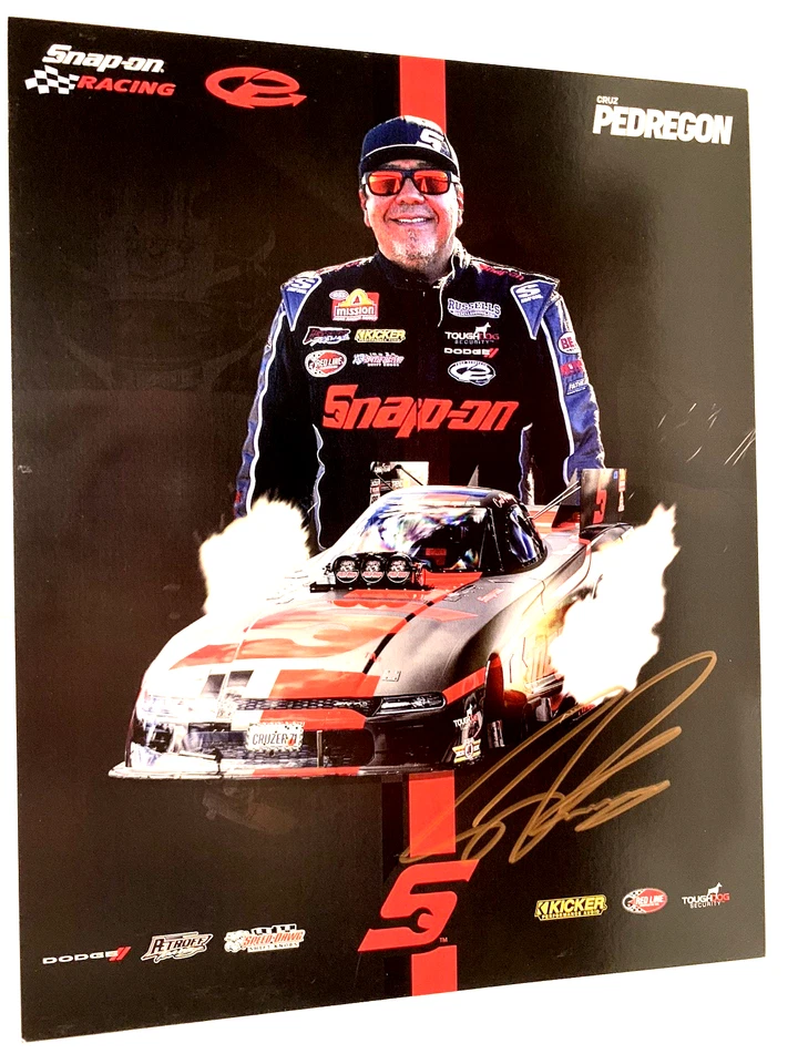 CARGADOR CRUZ PEDREGON DODGE 2025 HELLCAT NHRA autografiado carreras de arrastre postal Foto 1 de 2