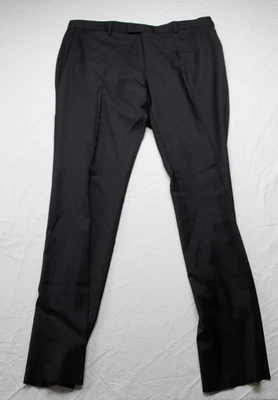 Pantalones de traje Charles Tyrwhitt de sarga elástica natural para hombre NN7 negros 44 W/38 L nuevos con etiquetas Foto 1 de 4