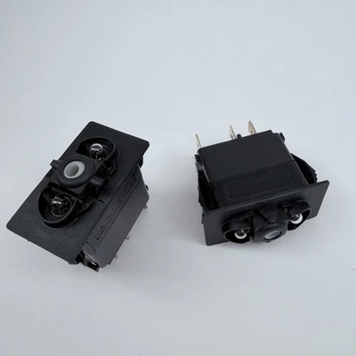 2-PACK V1D1G66B CARLING TECH V-SERIES ON-OFF ROCKER SWITCH WITH 2 LAMP, 2OA, 12V