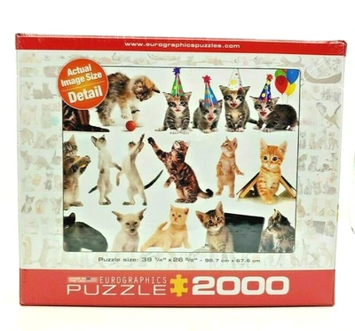 Eurographics The World of Cats 2000 Piece Puzzle Made in the USA New Sealed - Image 1 of 4