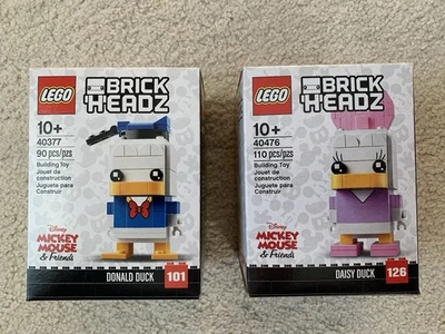 LEGO 40476 40377 Donald Duck and Daisy Duck Brickheadz NEW SEALED - Image 1 of 4